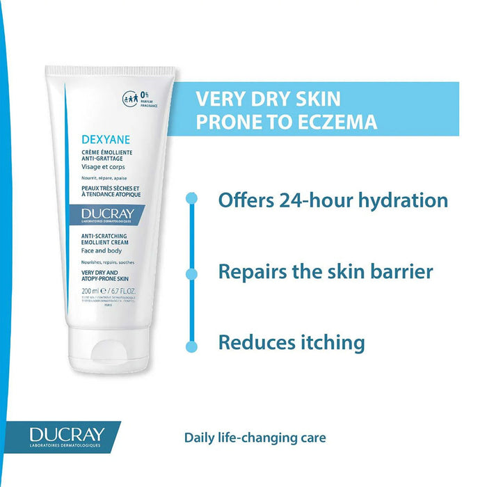DUCRAY Ducray Dexyane Anti-Scratching Emollient Cream for very dry and atopy-prone skin 200ML