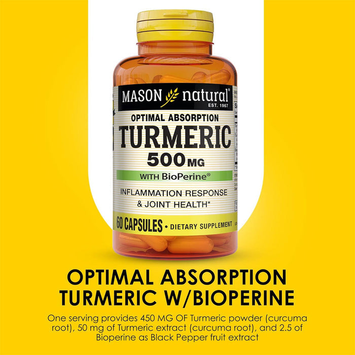 MASON Turmeric 500mg With Black Pepper 60softgels