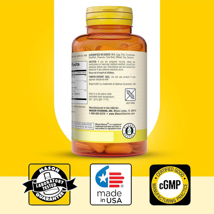 MASON Turmeric 500mg With Black Pepper 60softgels