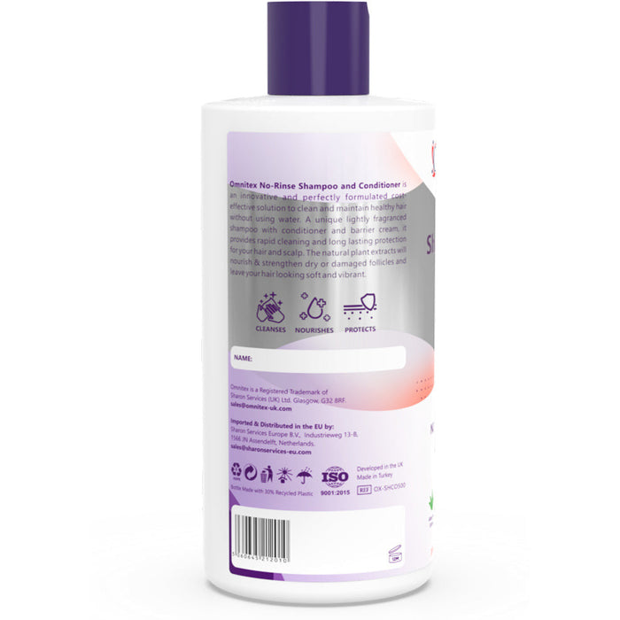No Rinse Shampoo & Conditioner 500ml - Omnitex