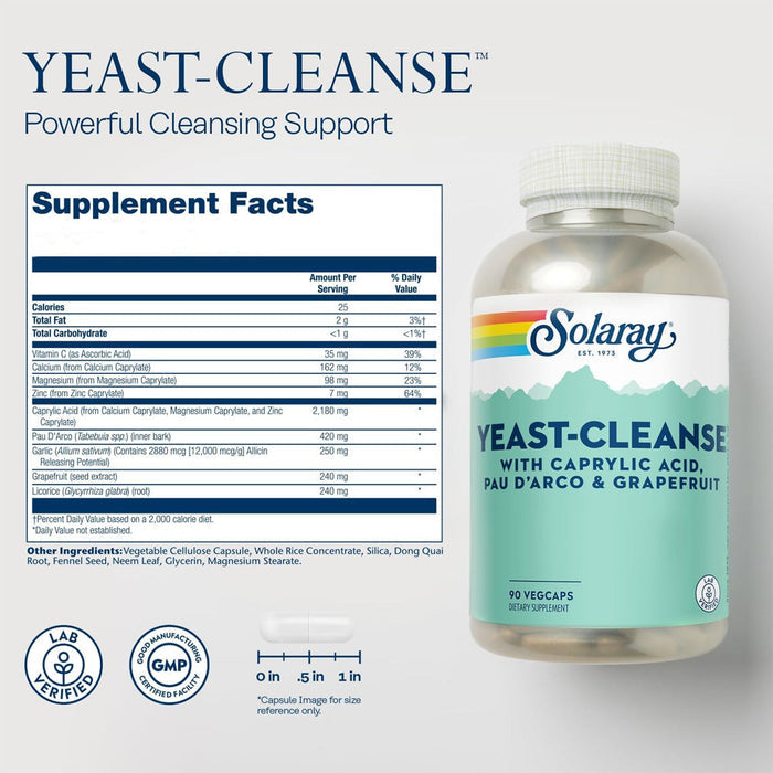 SOLARAY Yeast Cleanse 90vegcaps