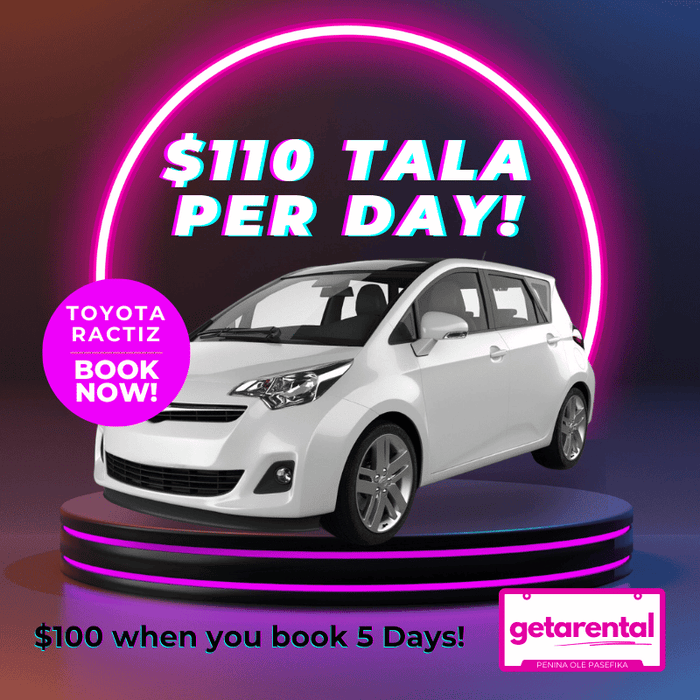 Toyota Ractiz 5 Seater (White #1) Small Car - Rental Car Price Per Day [3 DAY MINIMUM] Please contact us first