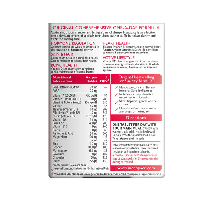 VITABIOTICS Menopace Original 30Tablets